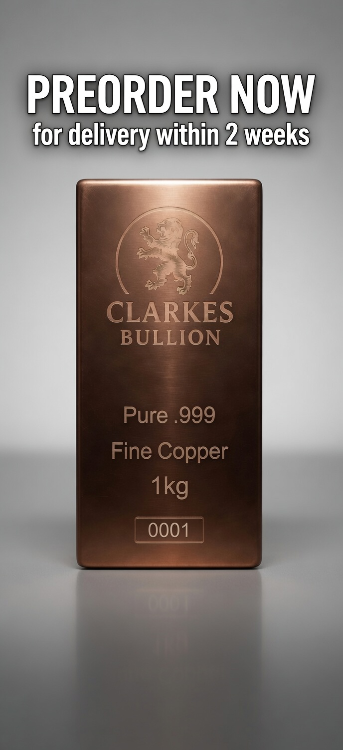 PRE ORDER limited 1 kilo copper bars (0150-0250)