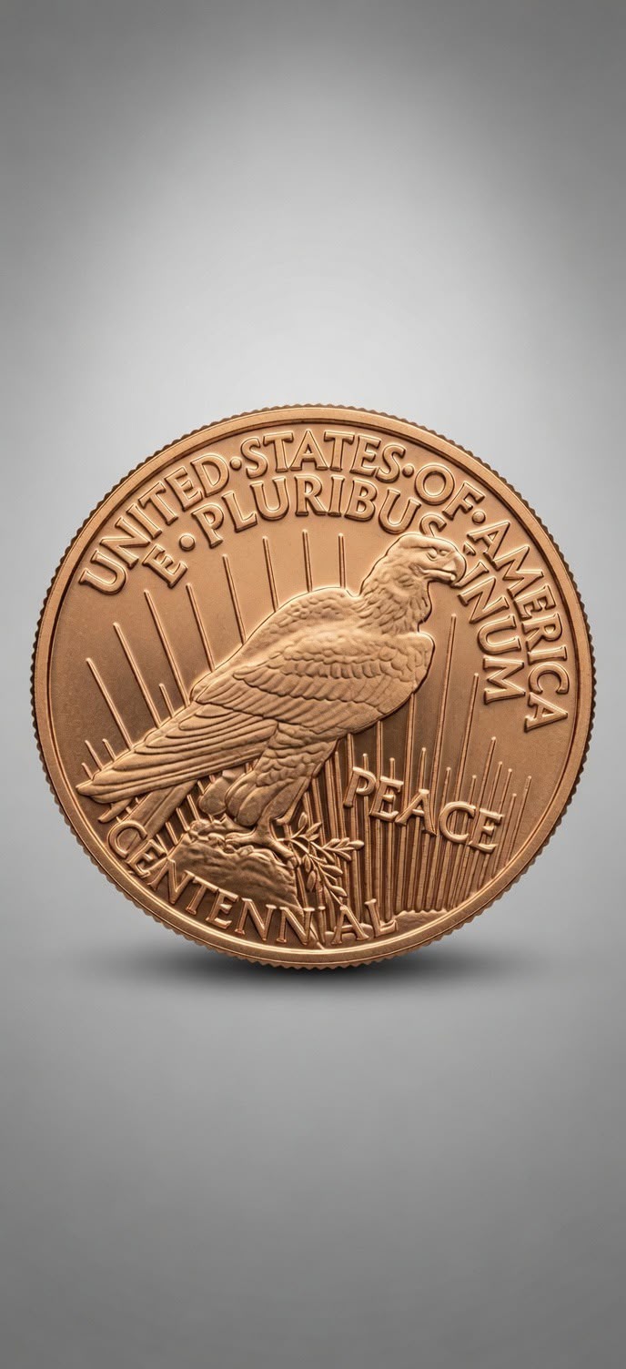1 AVDP oz .999 Fine Copper Round – peace dollar tribute 003 (28.7g)