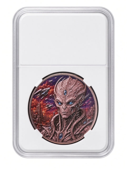 Invasion Warning 1 oz .999 Fine Copper Coin / Round Outta This World Collection