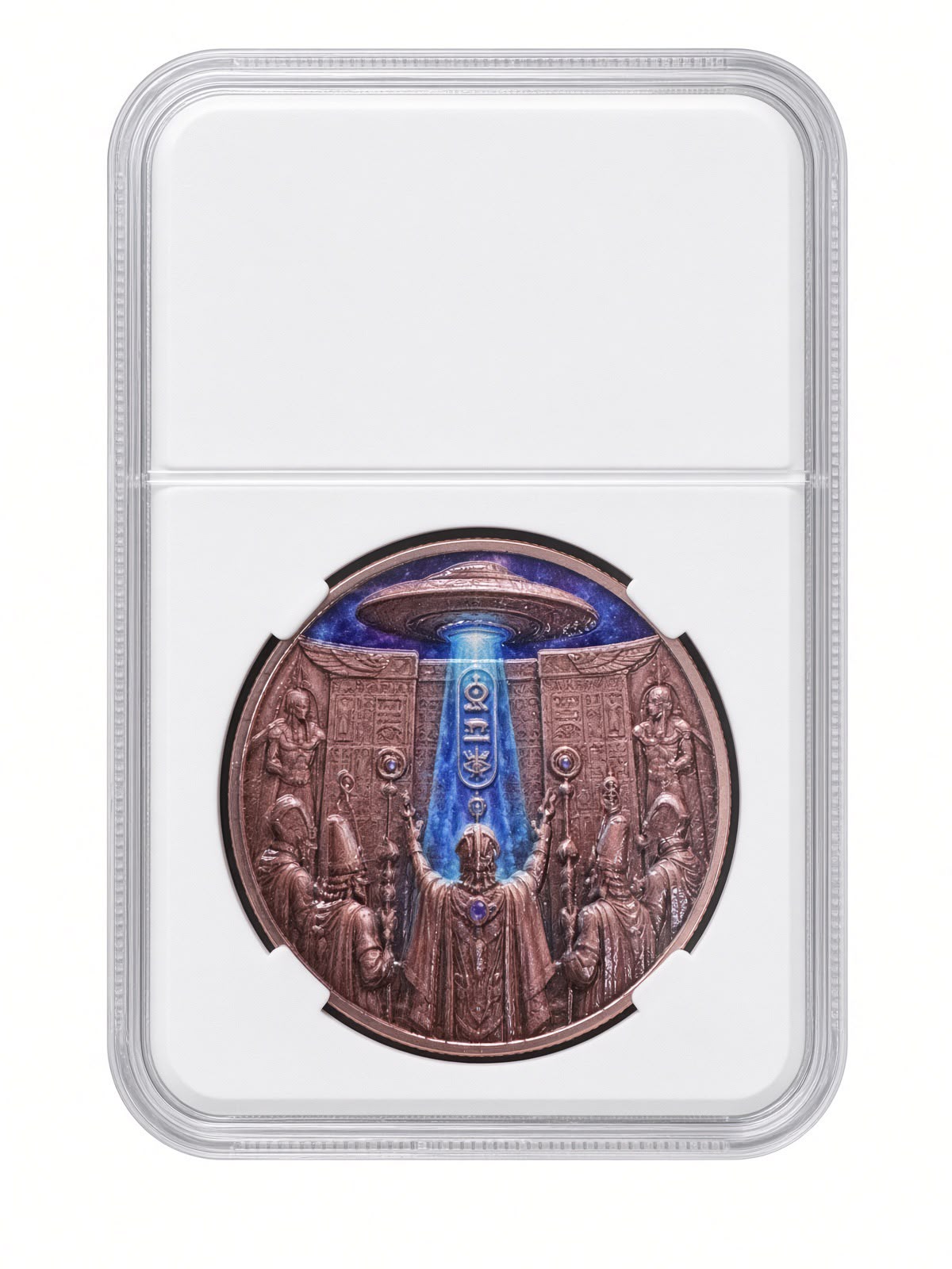 Ancient Astronaut 1 oz .999 Fine Copper Coin /Round - Outta This World Collection