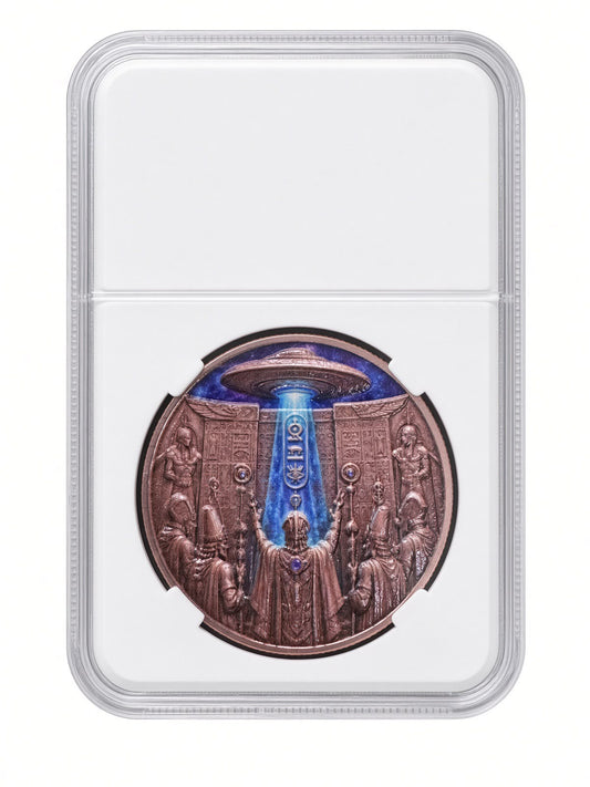 Ancient Astronaut 1 oz .999 Fine Copper Coin /Round - Outta This World Collection