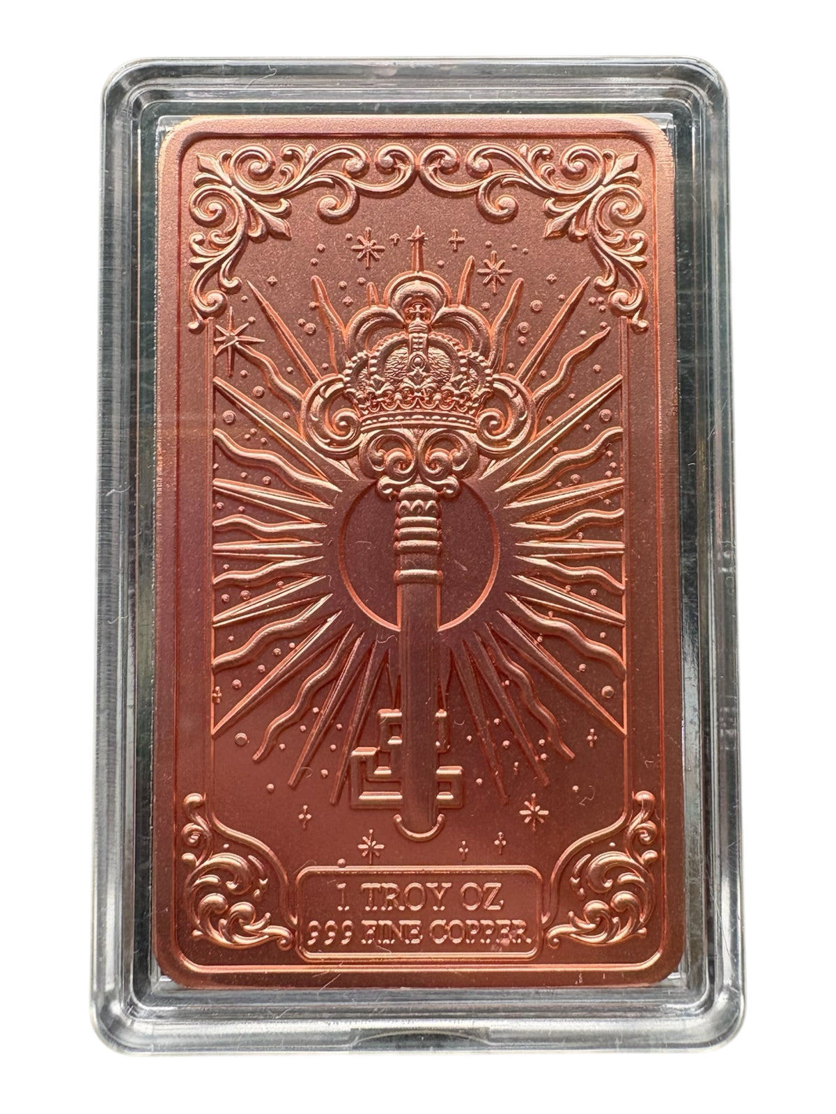 1oz Copper St George's Knight Bullion Bar .999 Fine Copper Collectible