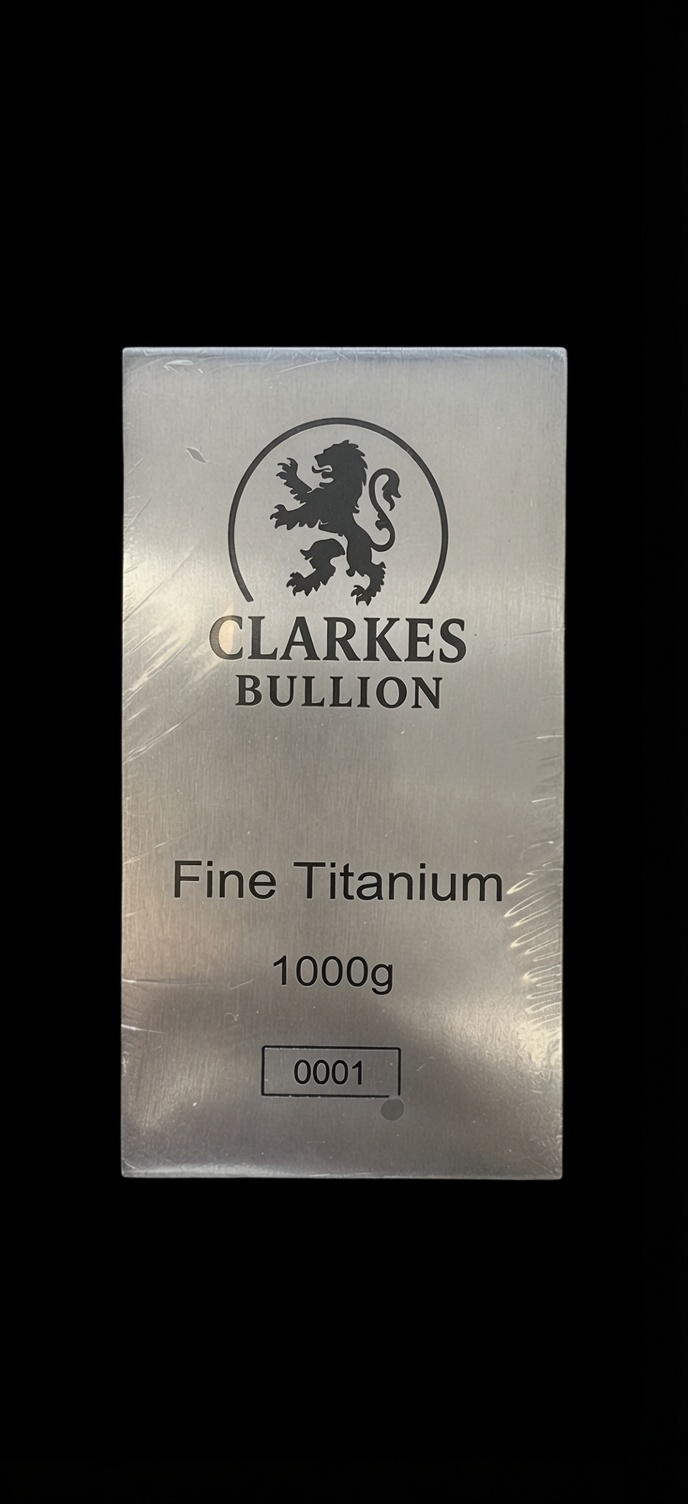 1 Kilo Titanium Bar – Clarke’s Bullion (Limited Production Run)