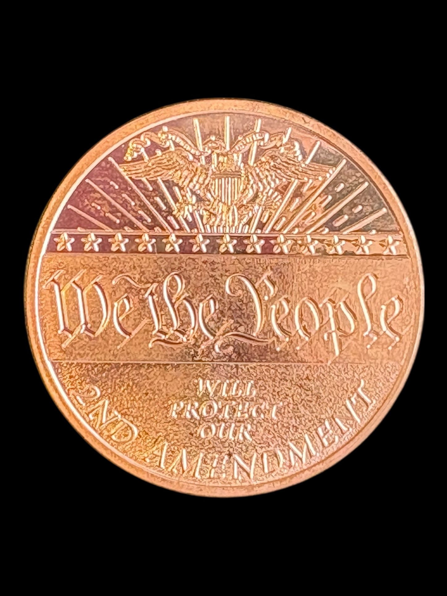 1 AVDP oz .999 Fine Copper Round – Second Amendment- We the People 008 (28.7g)