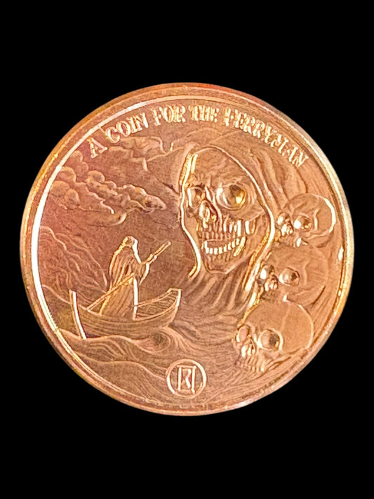 AVDP 1 oz .999 Fine Copper Round – Tales of Old - A Coin for the Ferryman Design (28.7g) 005