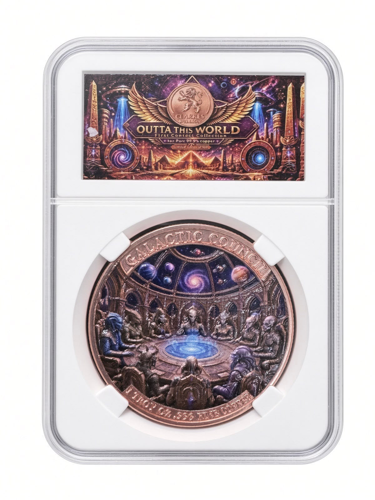 Galactic Council 1 oz .999 Fine Copper Coin / Round Outta This World Collection