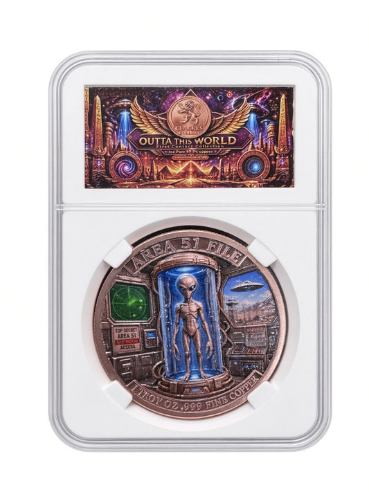 Area 51 File 1oz .999 Fine Copper Round, Outta This World Collection
