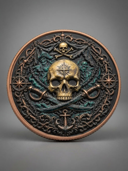 Clarke’s Bullion “Pirate Queen” 1oz Copper Round | Fine .999 Copper | Proof & Uncirculated