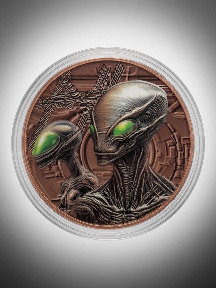 Clarke’s Bullion “Alien Intelligence” 1oz Copper Round | Fine .999 Copper | Proof & Uncirculated