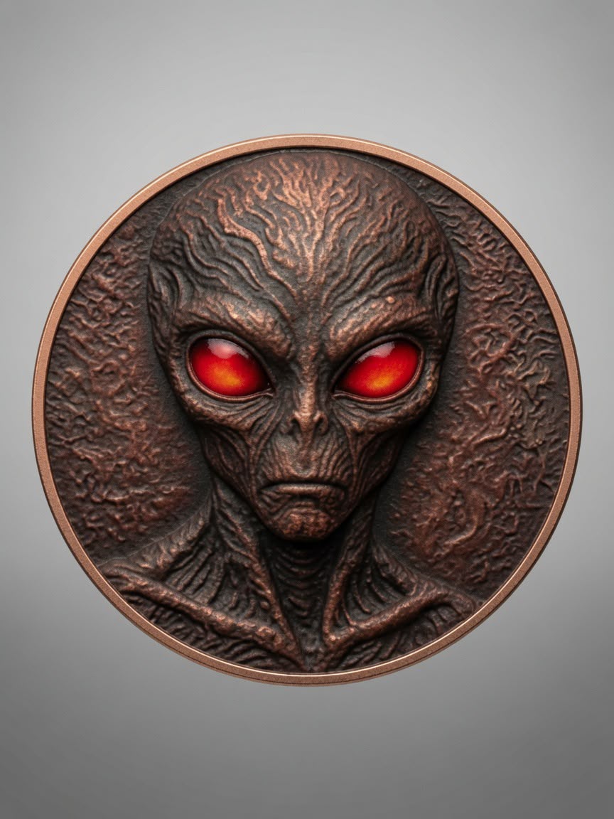 Clarke’s Bullion “Alien Encounter” 1oz Copper Round | Fine .999 Copper | Proof & Uncirculated