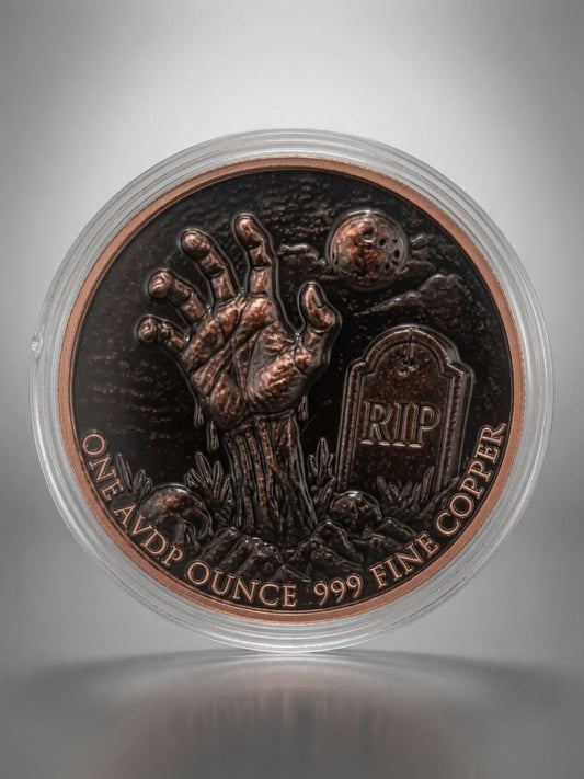 Clarke’s Bullion “Zombie Rising” 1oz Copper Round | Fine .999 Copper | Proof & Uncirculated