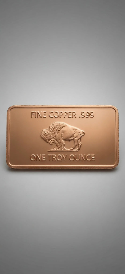 Clarke’s Bullion 1oz Buffalo Bar – .999 Copper Collectible