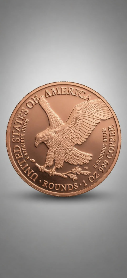 1 oz .999 Fine Copper Round – Walking Liberty 2026 & Eagle in flight (28.7g) 002