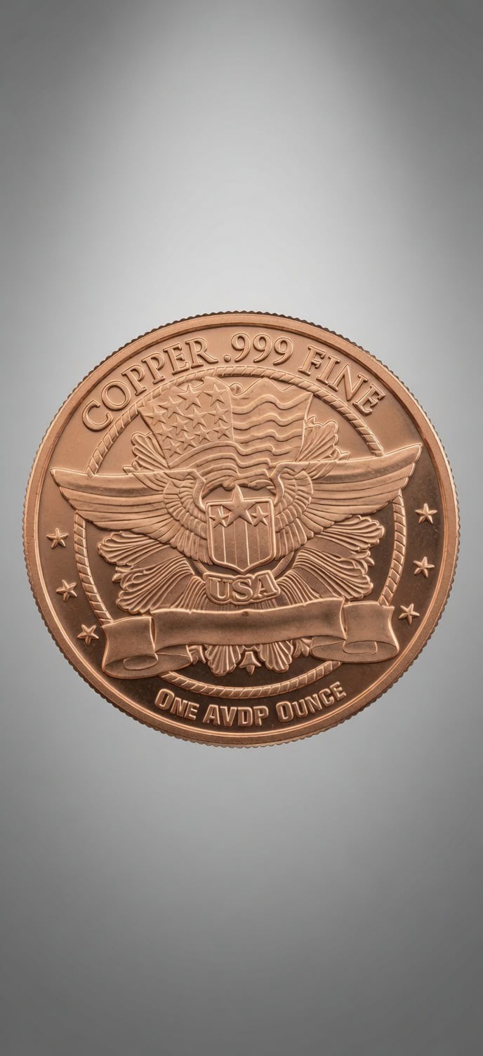 1 oz .999 Fine Copper Round – Seated Liberty & American Eagle Shield Design (28.7g) coin 004