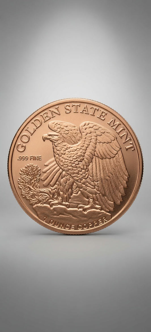 1 oz .999 Fine Copper Round – Liberty & Eagle (28.7g) 012