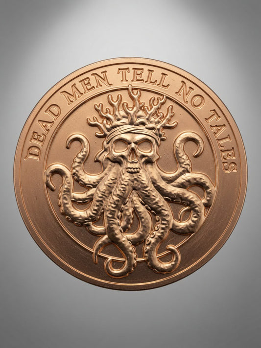 Dead Men Tell No Tales – Copper Kraken | 1oz .999 Fine Copper Round