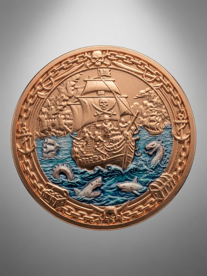 Pirate’s Peril – The Copper Armada | 1oz .999 Fine Copper Round