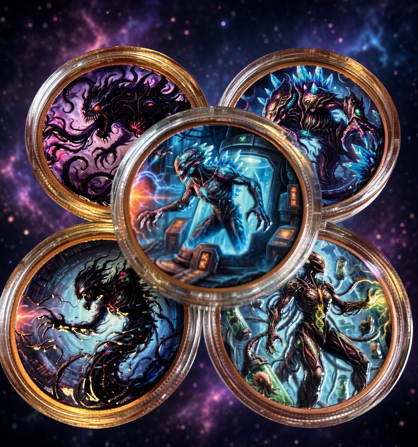 Shadow Beast Copper Coin Collection – Complete 1 oz Set