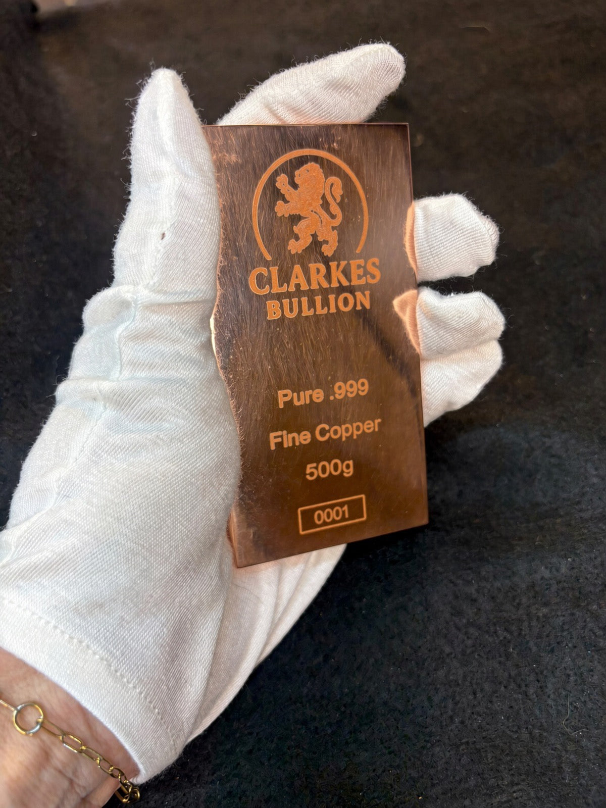 500g Copper Bar – Clarke’s Bullion (Polished)