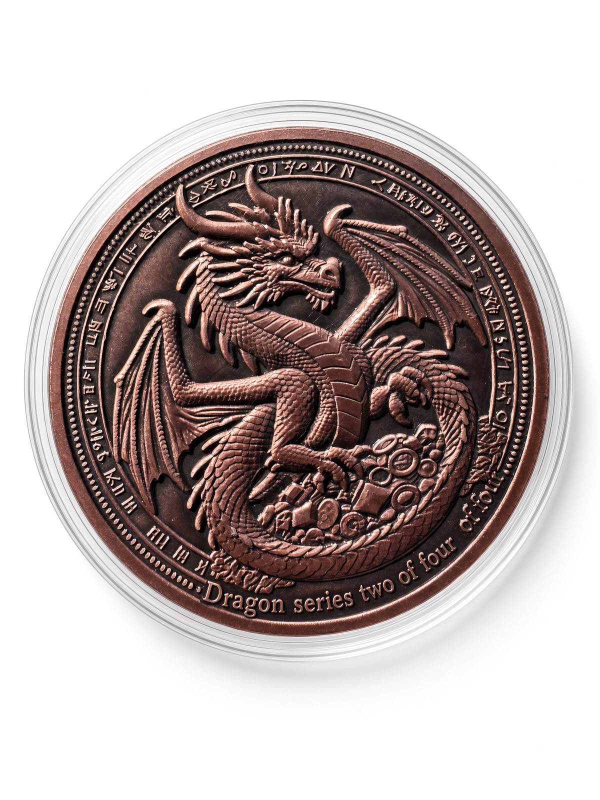 Clarkes Bullion Dragon Series #2 Round 1oz Pure Copper Collectible Bullion Coin Two of Four