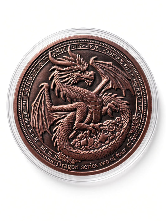 Clarkes Bullion Dragon Series #2 Round 1oz Pure Copper Collectible Bullion Coin Two of Four