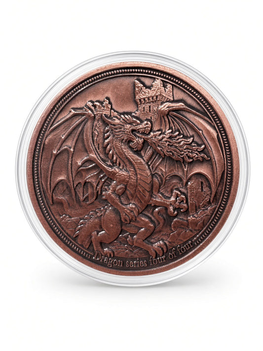 Clarkes Bullion Dragon Series #4 Round 1oz Pure Copper Collectible