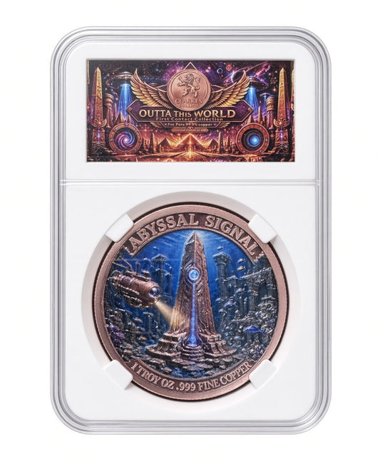 Abyssal Signal 1 oz .999 Fine Copper Coin,  Outta This World Collection