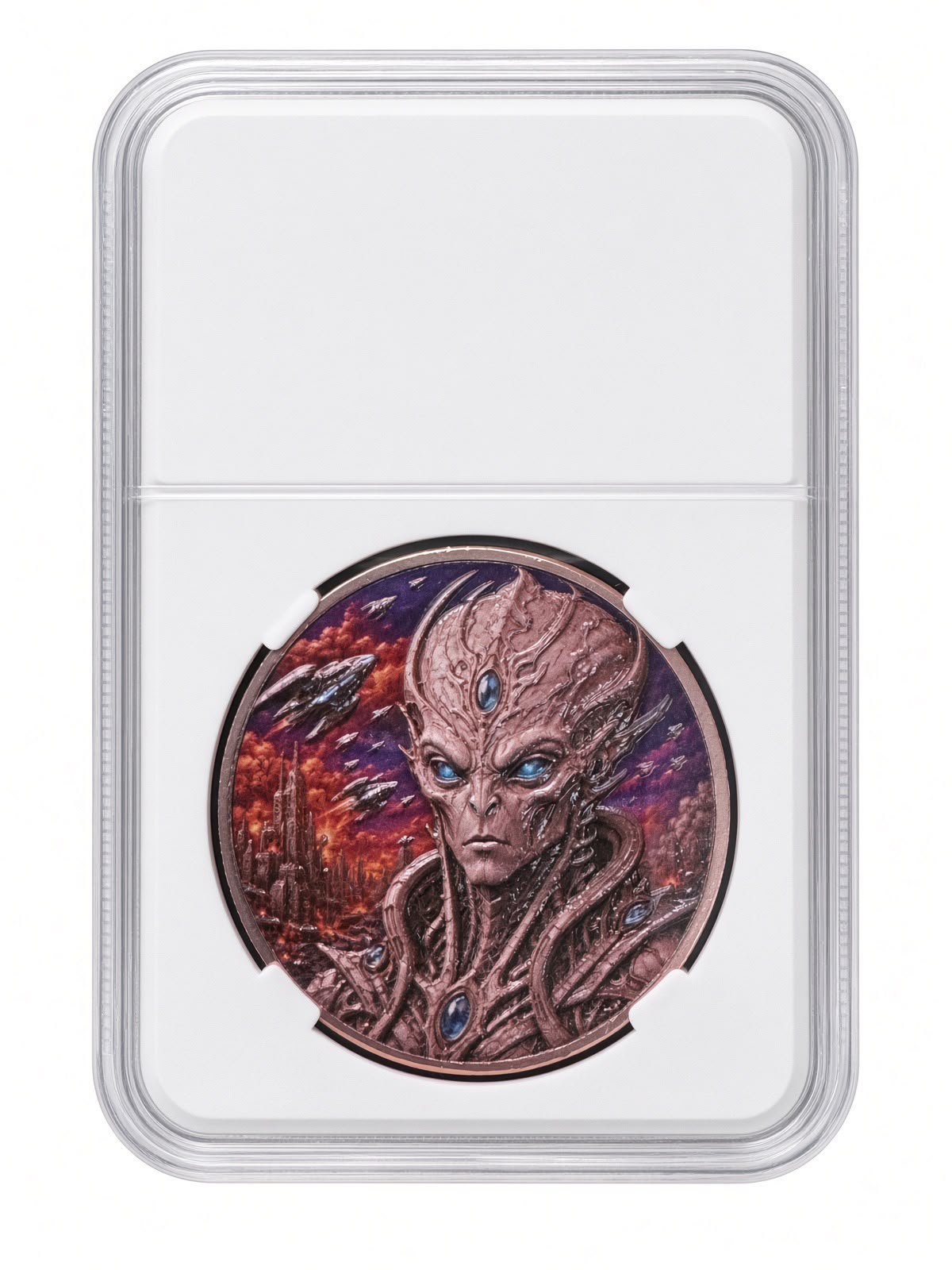 Invasion Warning 1 oz .999 Fine Copper Coin / Round Outta This World Collection