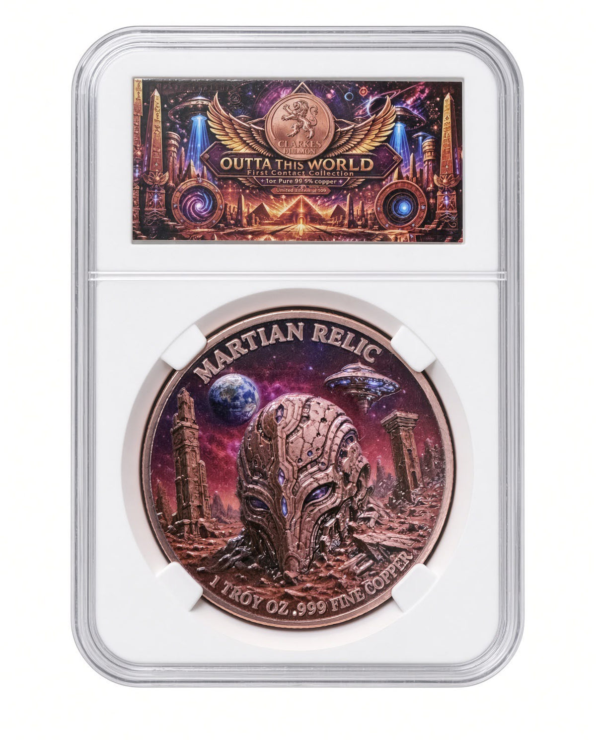 Martian Relic 1 oz .999 Fine Copper Coin | Outta This World Collection