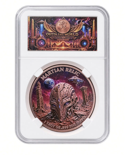 Martian Relic 1 oz .999 Fine Copper Coin | Outta This World Collection