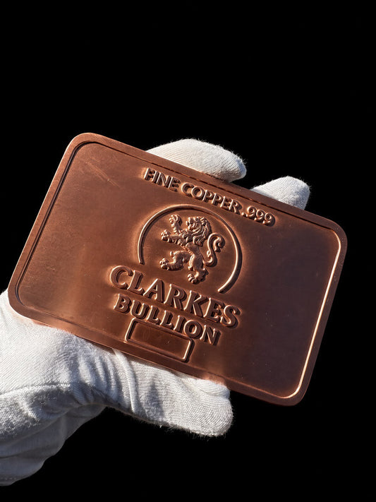 Clarke’s Bullion 1 Kilo Copper Buffalo Bar – Fine .999 Copper Collectible